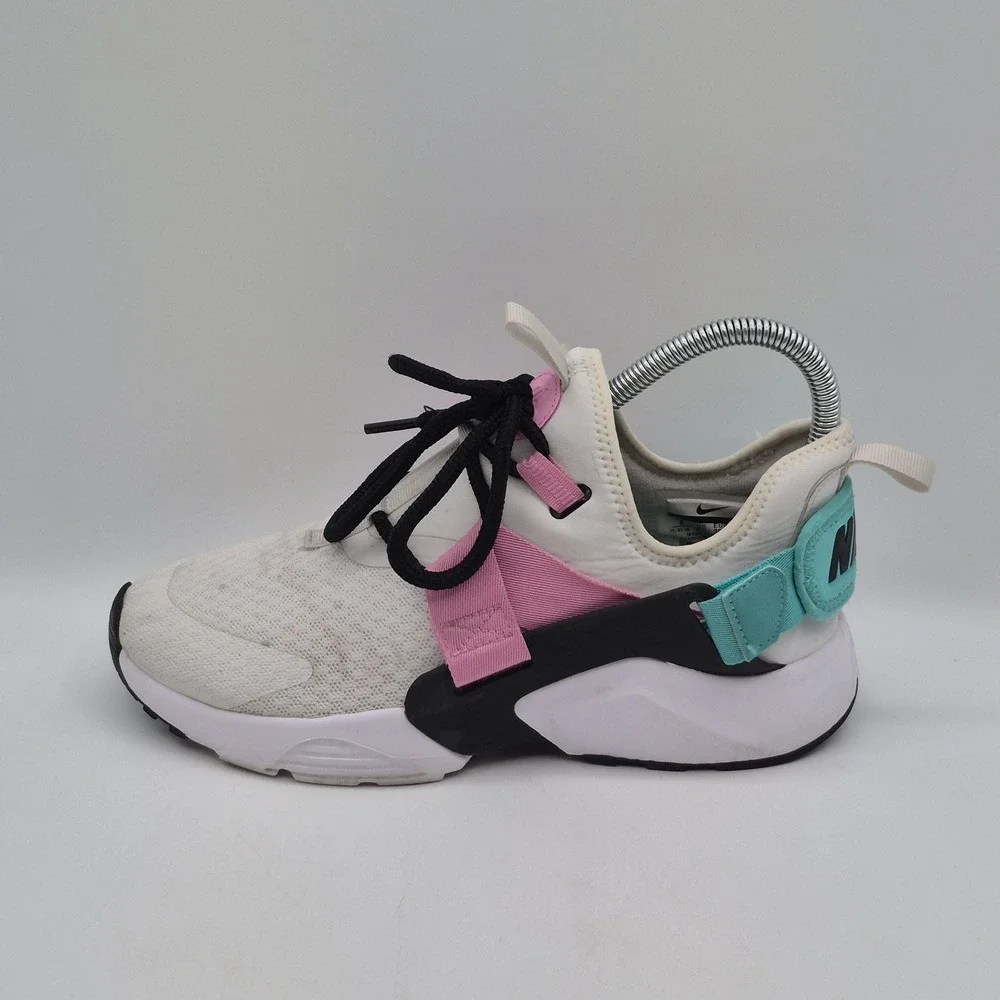 Nike Air Huarache City Low‎ Shoes Womens Size 6 White Pink Teal Black AH6804-014